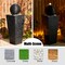 40.25"H Oversized Geometric Pedestal and Sphere Polyresin Outdoor Floor Fountain with Pebbles, Pump and LED Light